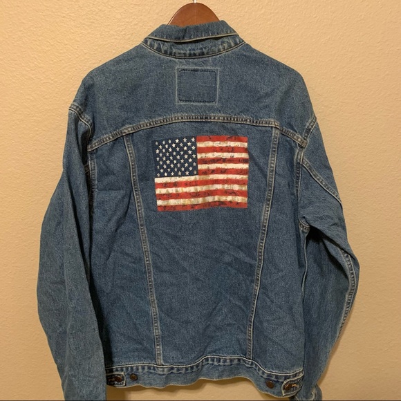 Levi's Other - Vintage Levi’s Relaxed Trucker Flag Denim Jacket